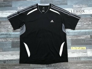 ADIDAS アディダス メンズ ロゴプリント メッシュ 半袖Tシャツ 黒グレー