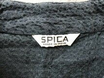 SPICA レディース 花柄プリント ポケット付き シャツジャケット 緑がかった黒_画像2