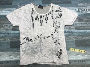 NICOLE CLUB FOR MEN ニコルクラブ メンズ プリント 半袖Tシャツ 48 ピンクグレー