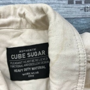 CUBE SUGAR キューブシュガー メンズ シェフシャツジャケット M ナチュラルの画像2