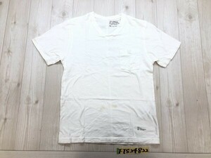 AZUL by moussy アズールバイマウジー メンズ 胸ポケット付き Vネック 半袖Tシャツ S 白