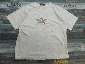 TOURIST CLUB BY DEREK メンズ ニュージーランド製 キウイ 刺繍入 半袖Tシャツ S 杢ライトグレー