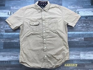 TK MIXPICE Takeo Kikuchi men's double pocket Safari shirt L light brown 