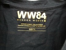 WW84 WONDER WOMAN レディース マイプロテイン プリント コラボ 半袖Tシャツ L 黒オレンジ_画像2
