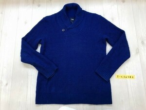 GAP ギャップ メンズ 波模様編み ニットセーター S 青