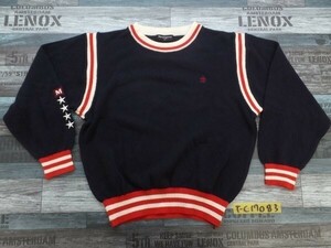 Munsingwear Mansing Wear Golf Kids One Point Emelcodery Hotly Acryl Mix Sweater 140 Navy Red White