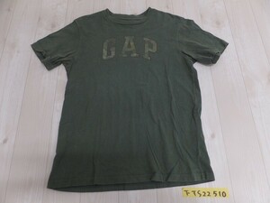 GAP KIDS ギャップ キッズ かすれロゴプリント 半袖Tシャツ XL(12) カーキ　