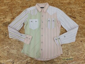 RARPH LAUREN Ralph Lauren Kids stripe .. type snap-button western shirt 