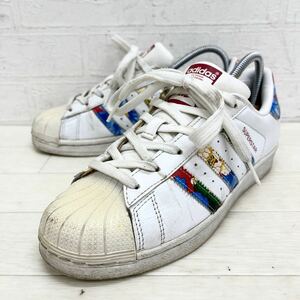 1349◎ adidas SUPERSTAR アディダス 靴 シューズ スニーカー ローカット フラット ソール 3ライン ホワイト レディース22.5