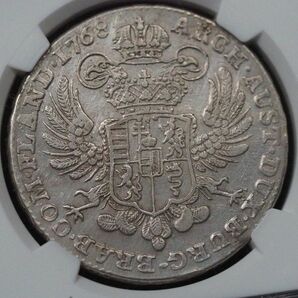 1768年 神聖ローマ帝国 マリアテレジア クローネターラー銀貨 NGC鑑定済み XF アンティークコイン