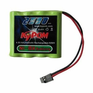 Kypom 4.8V 2500mAh 平型 ニッケル水素 受信機用★ホビーショップ青空