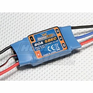 no2 HobbyKing 60A アンプ (2~4S) ESC 4A SBECスピードコントローラー