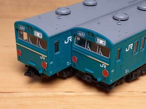 常磐線103系廃車回送セット鉄道模型Nゲージ1円スタート1円～KATOカトーエメラルドグリーン精密加工品EF64と連結前提ですジャンク品