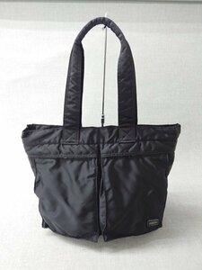 【中古品B】PORTER トートバッグ タンカー ブラック 日本製 (管理番号：049104)