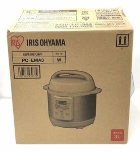 【開封未使用品】 IRIS OHYAMA（アイリスオーヤマ） E型電気圧力鍋3L PC-EMA3 ホワイト (管理番号：060110）