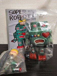 Super Robot Botchan ver. Green VINYL Limited color / BOTCHAN VINYL TOKYO（ビニール トーキョー）ソフビ　izumonster zollmen realhead