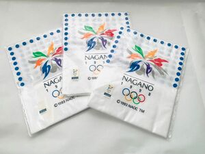 長野オリンピック 公式ライセンス 未開封品 手拭い 3点 1998 NAGANO 