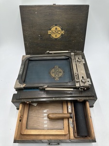 H0351 昭和レトロ VANCO 萬古謄写器 ガリ版印刷機 印刷ガチャ版 アンティーク