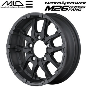 MID ナイトロパワー M26 CROSS FANG ホイール1本 ブラストブラック 5.5-16 5/139.7+20