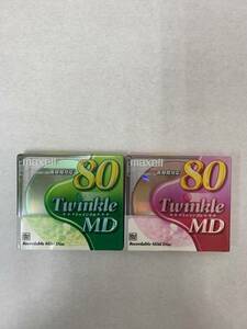 未使用 MD マクセル Twinkle80 セット 1050Y2＆4 TMD-80PK TMD-80GN ミニディスク minidisc