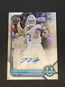 Will Levis（ウィル・レビス）【2022 Bowman University】1st Bowman RC Rookie Auto