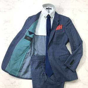 近代黒ラベル★ポールスミスロンドン×カノニコ【Paul Smith LONDON】シングルスーツ メンズ M 2釦 総裏 ビジネス 冬春 通勤 P78