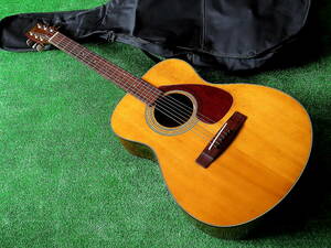 即決 YAMAHA FG-170 良音アコースティックギター グリーンラベルモデル 1970年代ヤマハ日本製オールドフォークギター 新品アコギ用ケース付