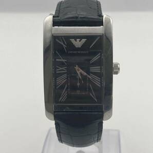 【即日発送】エンポリオ アルマーニ AR-0143 レクタンギュラー スクエア メンズ 腕時計 EMPORIO ARMANI レザー クォーツの画像6