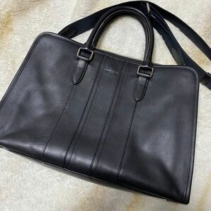 COACH コーチ ビジネスバッグ ブリーフケース ブラック レザー 黒 本革　ブラック　f72309