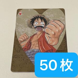 ①　A　ルフィ　ゴールデントランプ　ワンピース　カード　ブロマイド　原画　グッズ　初期