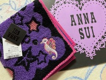 ANNA SUI アナスイ タオルハンカチ パープル _画像1