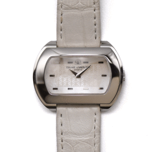 ボーム＆メルシエ BAUME＆MERCIER ハンプトン 65469 クォーツ SS/レザー シェル文字盤 レディース 女性用 婦人用 腕時計 新品同様