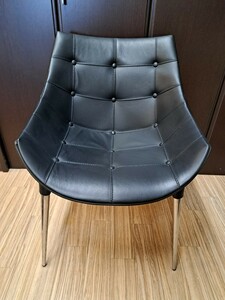 Cassina カッシーナ246 PASSION パシオンアームチェア ダイニングチェアブラックレザー/レザーフィリップスタルク