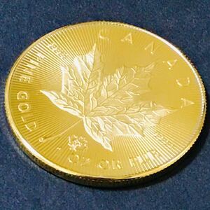 金貨　メイプルリーフ金貨 2021年　エリザベス2世 カナダ 美品　金貨　古銭　