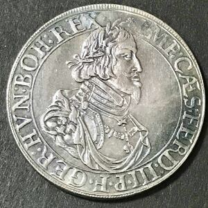 銀貨 1642年　ドイツ アウグスブルク ターラー 銀貨 フェルディナント3世　神聖ローマ皇帝 1円銀貨　貿易銀　古銭　硬貨　コイン　
