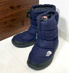 ▲(R601-H27) 美品 ザ ノースフェイス THE NORTH FACE MEN`S UNISEX ヌプシ ブーティー ウール 2 ブーツ ミックス 紺色 NF51591