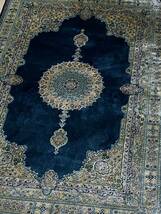 百貨店展示品　シルク100％ 最高峰225万ノット　イラン産　手織り 高級ペルシャ絨毯 101×152cm_画像1