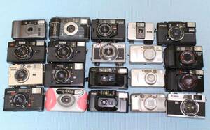[tb57]カメラ　まとめ 20台　Konica C35 EF 3 AF2D 3D RICOH AUTO HALF MINOLTA capios 130s 150s 160a canon Autoboy 2 AF35ML camera