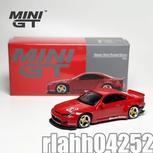 特売★ミニGT 1/64スケール NISSAN silovia (s15) rocket Bunny Red rdモデルカー