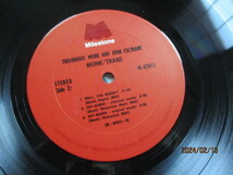 ２LP　US盤　　 Monk / Trane Thelonious ＆　Jone　Coltrane　モンク　＆　コルトレーン　　Milestone　M-47011　　試聴済_画像8