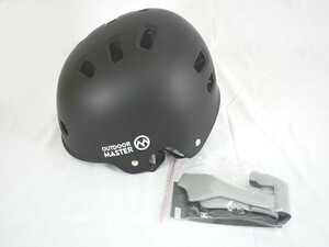 1円スタート OUTDOORMASTER 自転車ヘルメット スポーツ 子供用 M 52-58cm 剛性 耐衝撃性 軽量 断熱性 耐水性 衝撃吸収性 ブラック A05316