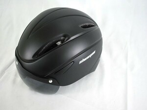 1円スタート Shinmax ヘルメット 自転車 サイズ調整可 磁気ゴーグル付き 男女兼用 大人用 頭囲56-61cm フリーサイズ ブラック A05772