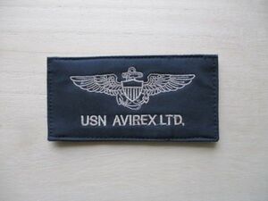 【送料無料】アメリカ海軍USN AVIREX LTD.ワッペン/TOP GUNパイロットNAME TAGパッチcwu-36pタグTABタブpatchネイビーNAVY米海軍PILOT M104