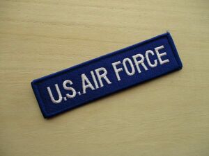 【送料無料】アメリカ空軍U.S. AIR FORCEネームテープ/刺繍USエアフォースSubdued米空軍USAFパッチpatchワッペンtabタブtag青タグ M39