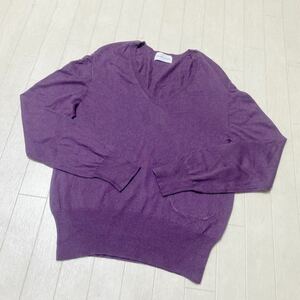 3825* TSUMORI CHISATO Tsumori Chisato tops knitted sweater V neck long sleeve casual lady's 2 purple 