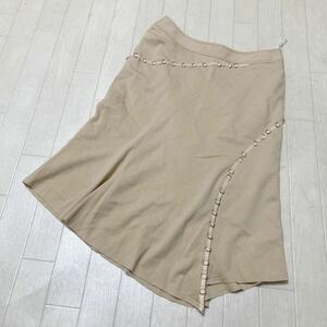 3816* Pinky&Dianne Pinky & Diane bottoms skirt knees under skirt casual lady's 36 beige 