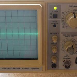 日立 HITACHI アナログオシロスコープ V-552 50MHz 動作良好 プローブ 2本付きの画像8