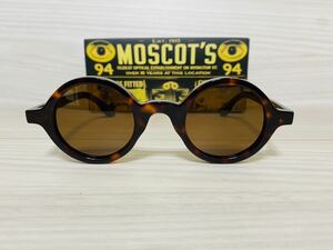 ★MOSCOT★モスコット★ゾルマン★ZOLMAN★サングラス★伊達眼鏡★鼈甲柄 ラウンド 未使用 美品