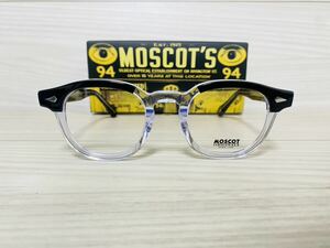 MOSCOT モスコット★レムトッシュ★メガネフレーム★LEMTOSH★伊達眼鏡 ブラック クリスタル ウェリントン 人気モデル 未使用 美品