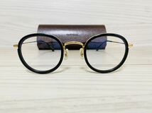 OLIVER PEOPLES オリバーピープルズ メガネフレーム★OV1139 1280★ブラック ゴールド★ボストン ラウンド★伊達眼鏡 未使用 美品 _画像1